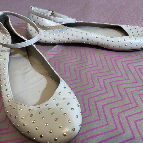 Made in Italy. J. Crew Ballet Flats with studs and ankle straps - Picture 2 of 7